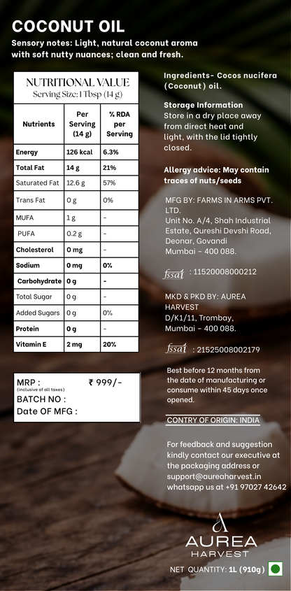 Cold Pressed Coconut OIl