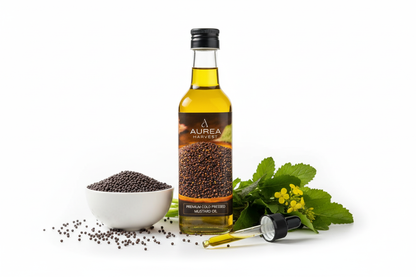 Mustard Oil White Background